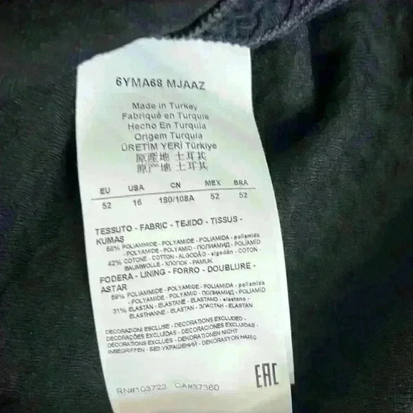 Armani Collezioni Navy blue textured midi dress size 16 - Picture 7 of 7